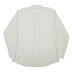 TOMMY HILFIGER Mens Cream & Beige Striped Shirt L Button-Down Collar Cotton