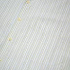 TOMMY HILFIGER Mens Cream & Beige Striped Shirt L Button-Down Collar Cotton