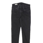 LEVI'S Womens Jeans Black Slim Skinny Denim Medium W28 L27 Classic Fit Zip