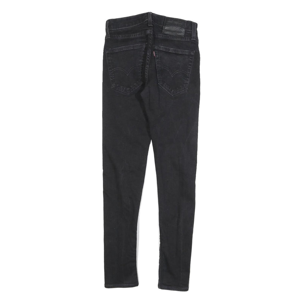 LEVI'S Womens Jeans Black Slim Skinny Denim Medium W28 L27 Classic Fit Zip