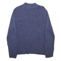KAREN SCOTT Mens Blue Plain Pullover Jumper Crew Neck Basic Knit L Cotton