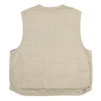 CARHARTT Mens Beige Cotton Workwear Jacket 2XL Zip Front Durable Vest