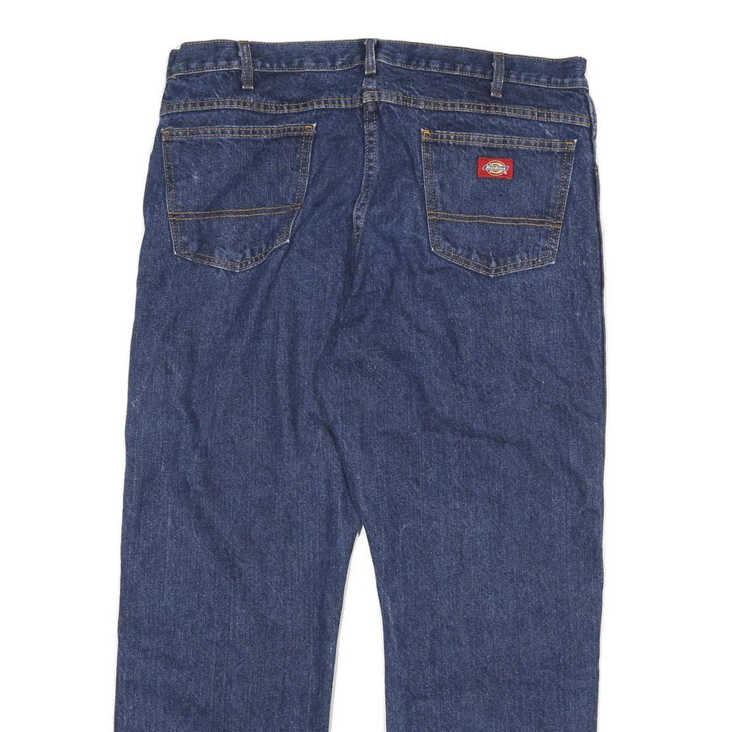 DICKIES Mens Regular Fit Blue Denim Jeans W36 L29 Classic Zip Closure