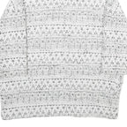 Womens White Black Pattern Cotton Blend Casual XL Woven Jacket Relaxed Fit