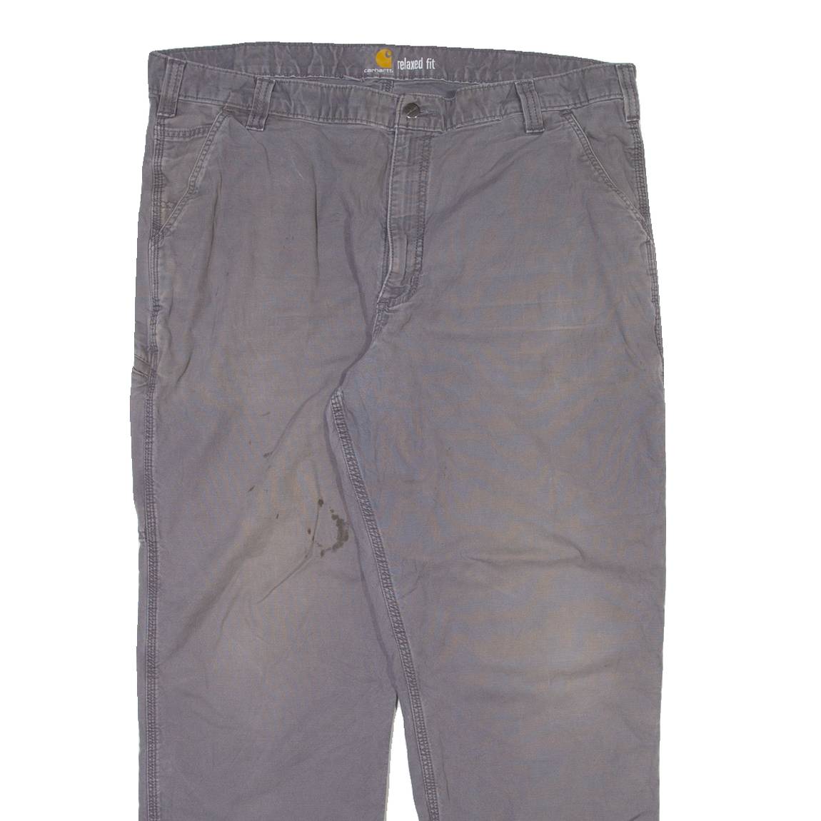 CARHARTT Mens Trousers Grey Relaxed Straight W42 L32