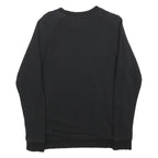 ADIDAS Mens Black Crew Neck S Cotton Blend Pullover Sweatshirt Logo