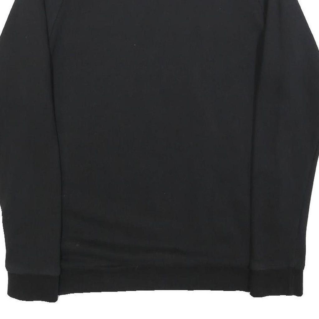 ADIDAS Mens Black Crew Neck S Cotton Blend Pullover Sweatshirt Logo