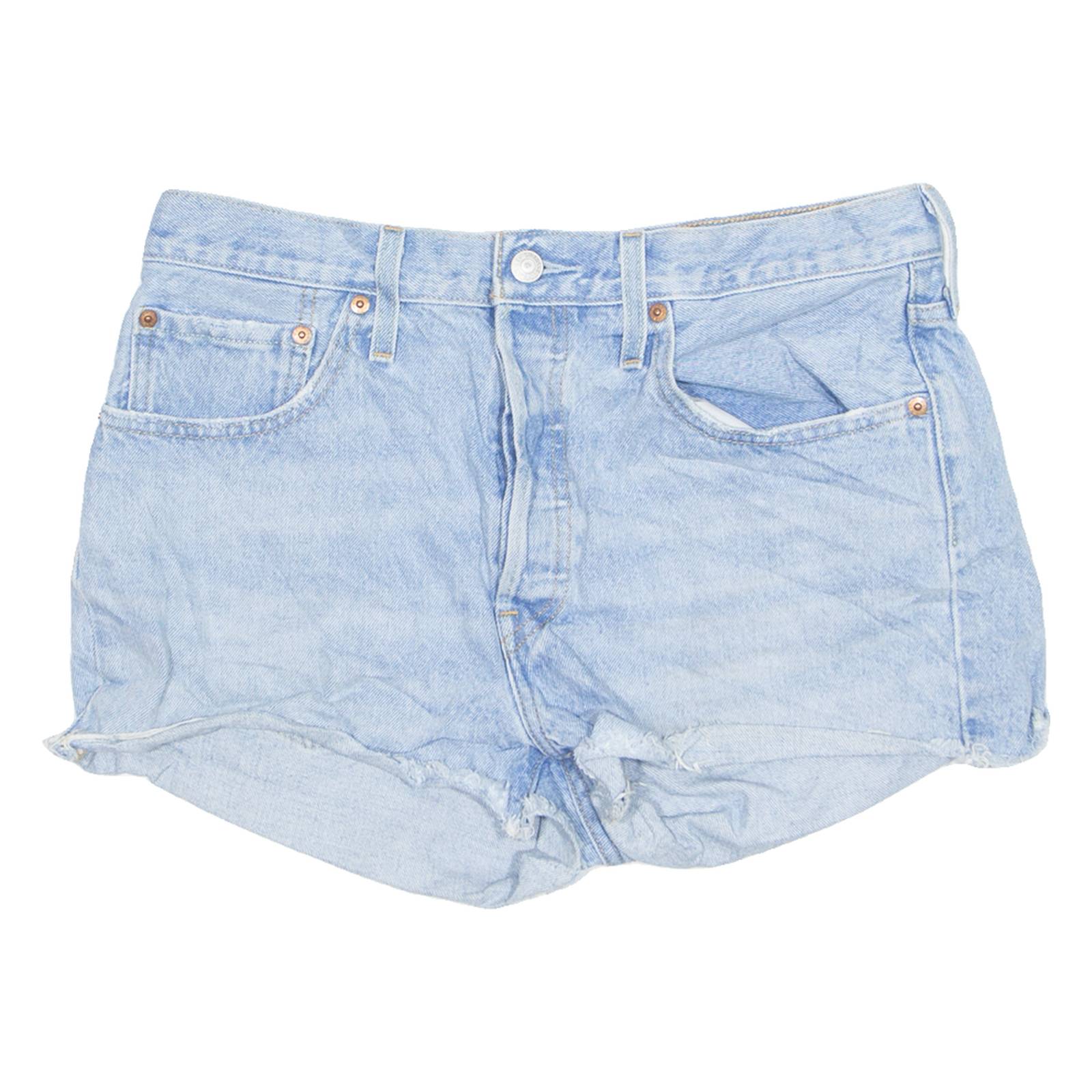 LEVI'S Cut Off 501 Womens Denim Shorts Blue M W32