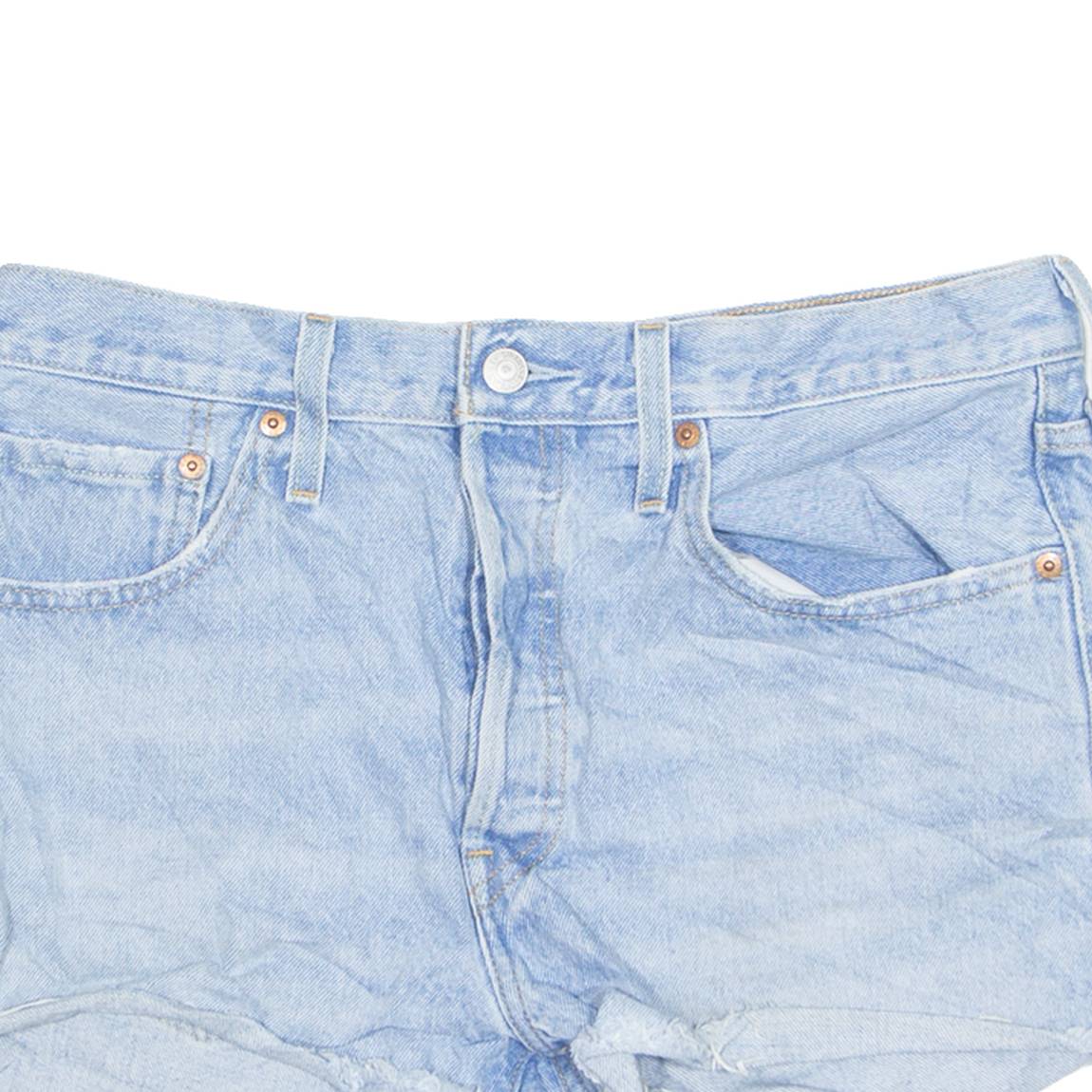 LEVI'S Cut Off 501 Womens Denim Shorts Blue M W32