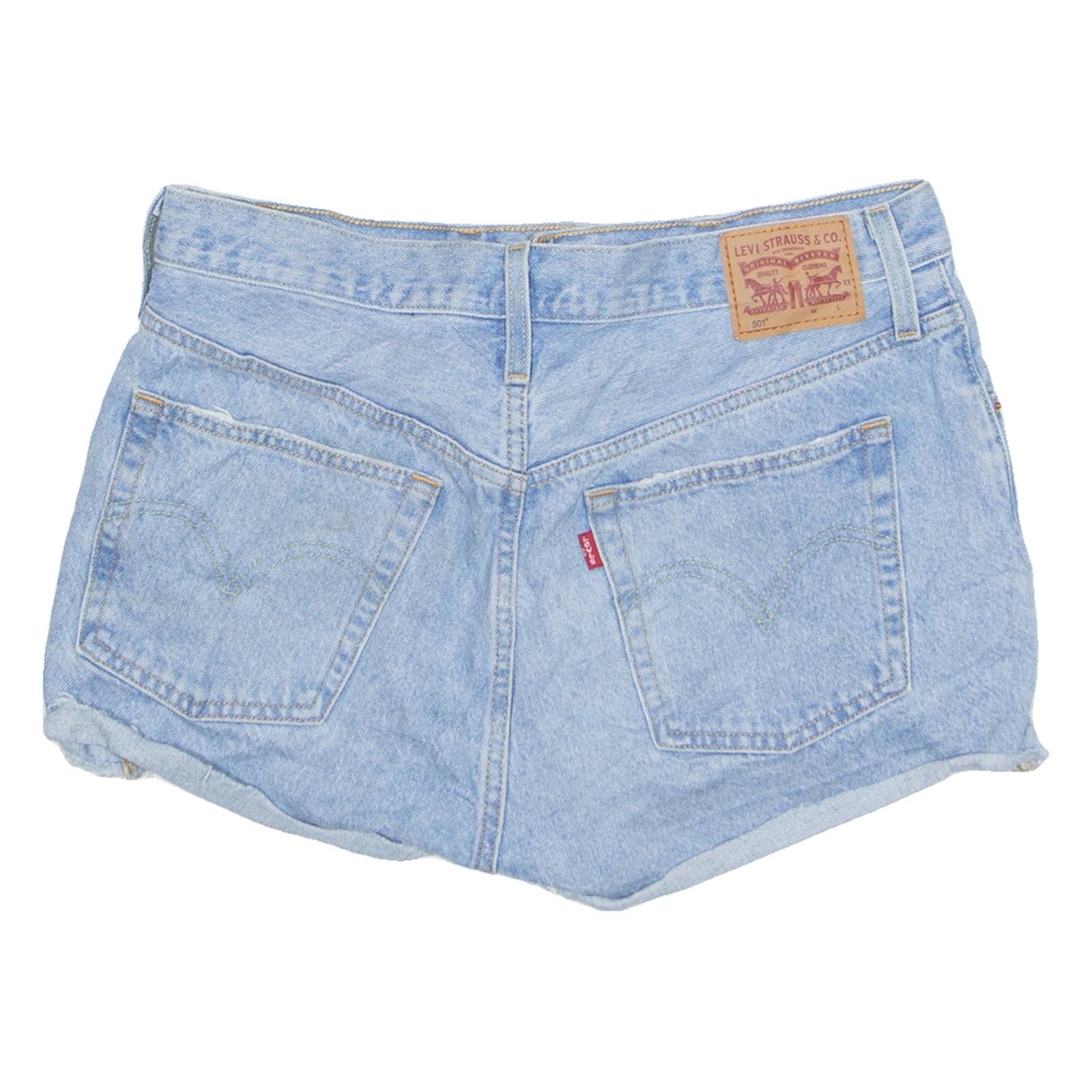 LEVI'S Cut Off 501 Womens Denim Shorts Blue M W32