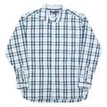 TOMMY HILFIGER Mens Blue & White Check Shirt M Classic Cotton Blend Button Down