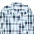 TOMMY HILFIGER Mens Blue & White Check Shirt M Classic Cotton Blend Button Down