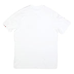 ADIDAS Mens White & Red Graphic T-Shirt L Short Sleeve Crew Neck Sports