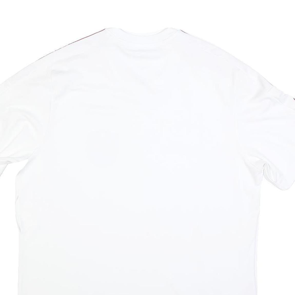 ADIDAS Mens White & Red Graphic T-Shirt L Short Sleeve Crew Neck Sports