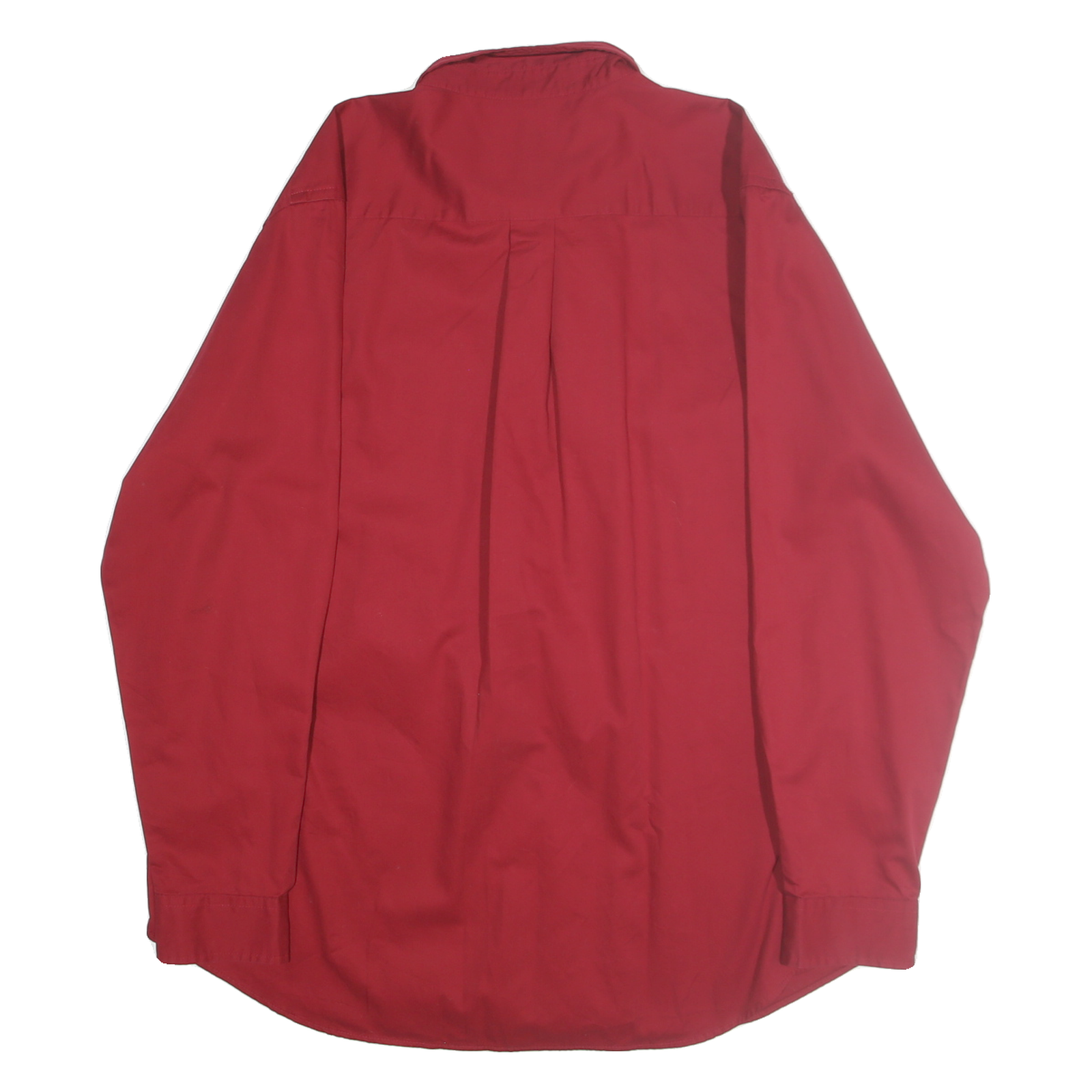 CROFT & BARROW Mens Red Plain Shirt XL Button Down Collar Casual Wear