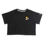 CHAMPION Crop Womens T-Shirt Black XL