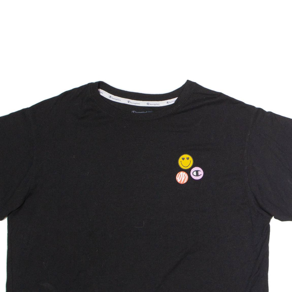 CHAMPION Crop Womens T-Shirt Black XL