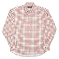 AUTHENTIC WEAR Mens Flannel Shirt Red Check Long Sleeve M