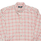 AUTHENTIC WEAR Mens Flannel Shirt Red Check Long Sleeve M