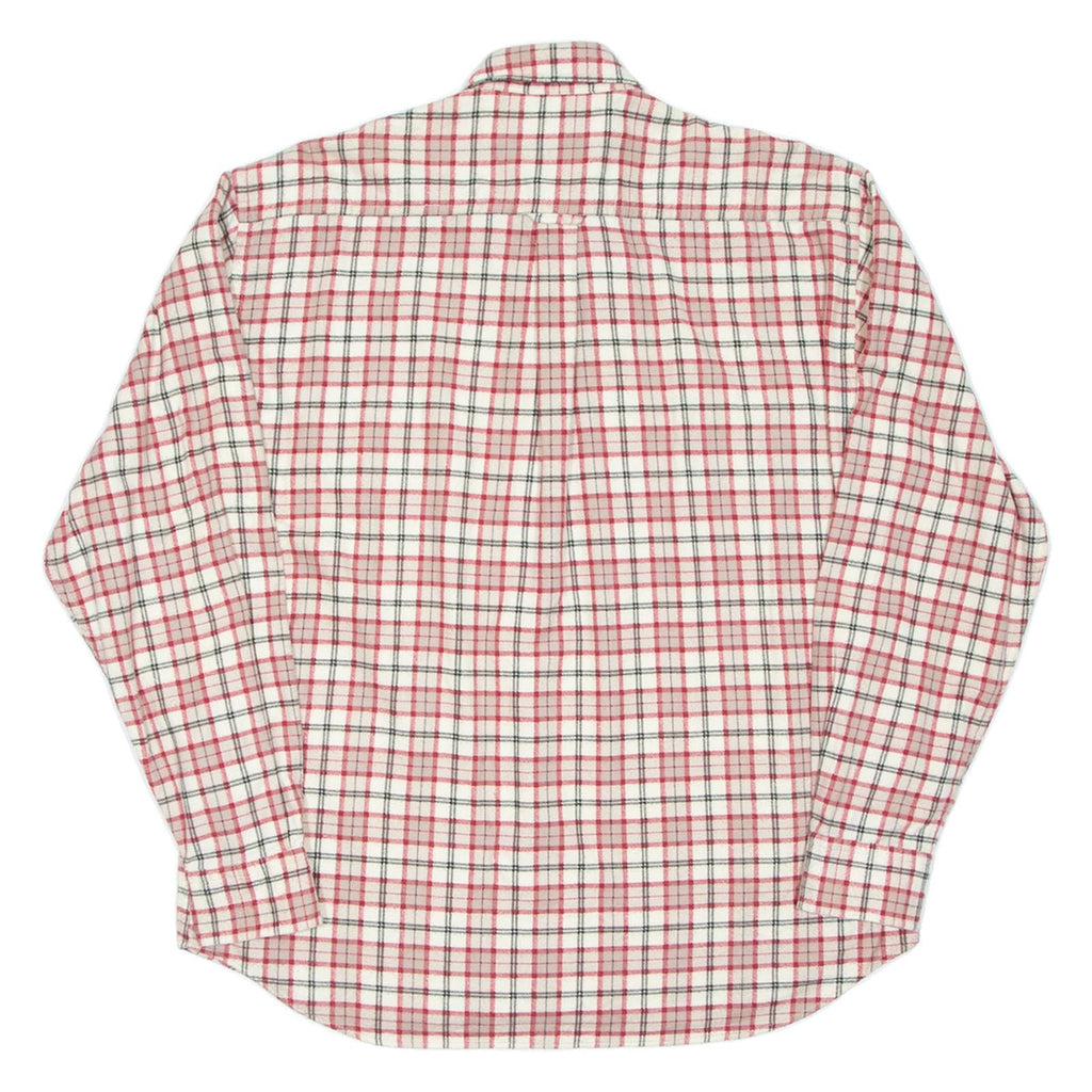AUTHENTIC WEAR Mens Flannel Shirt Red Check Long Sleeve M