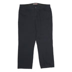 LEE Mens Cotton Blend Black Relaxed Straight Trousers W40 L32 Casual Workwear