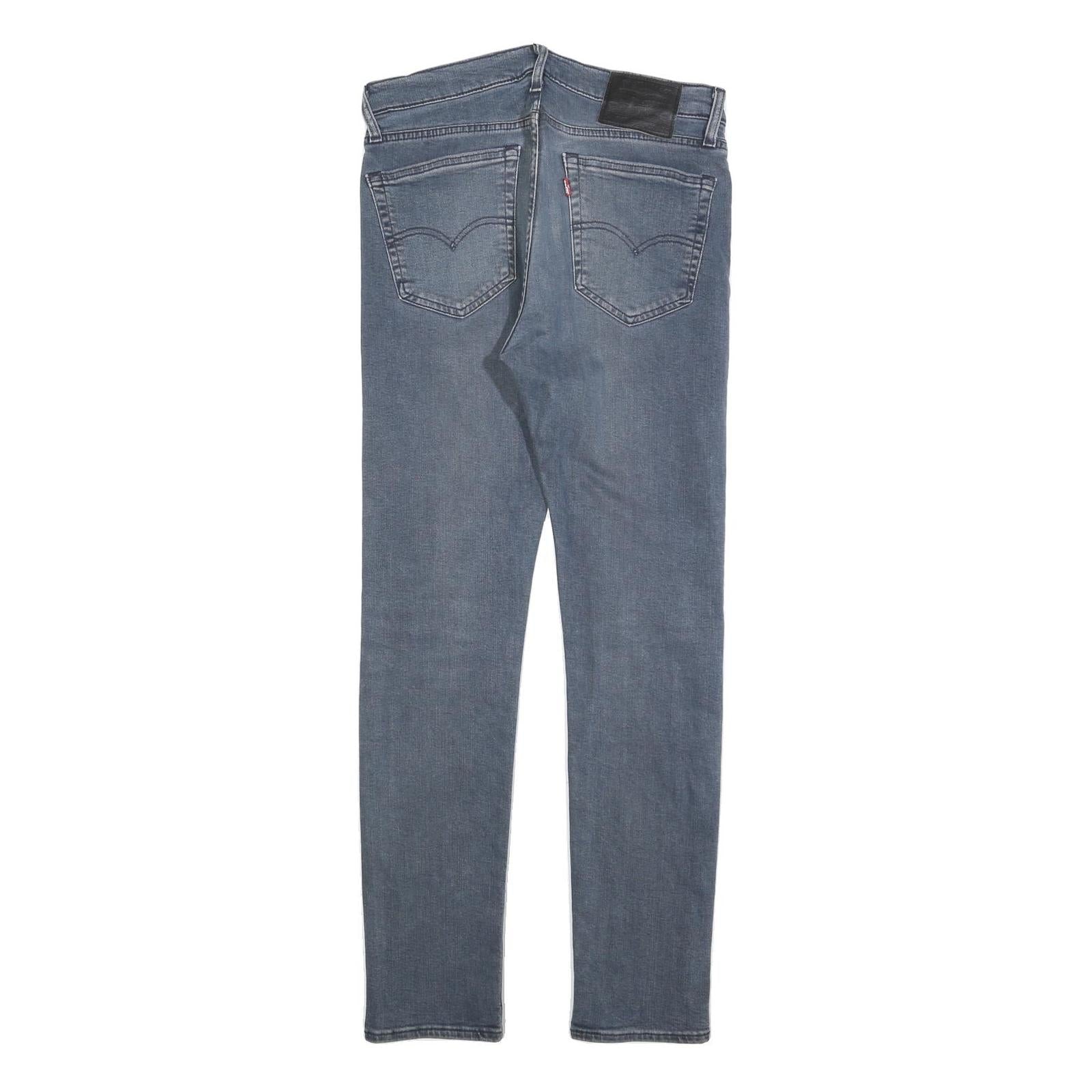 LEVI'S 510 Mens Jeans Blue Slim Skinny Denim Medium W30 L32 Zip Pocket