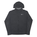 NIKE Mens Black Full Zip Hoodie 2XL Lightweight Cotton Blend Casual