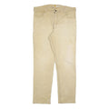 CARHARTT Mens Cotton Blend Beige Relaxed Trousers W40 L32 Workwear Durable Zip