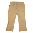 DICKIES Mens Beige Regular Fit Straight Denim Cotton Blend Jeans W38 L28