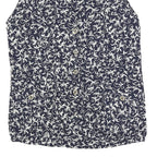 DAVINA Womens Navy Blue & White Printed Sleeveless Cotton Blend Day Dress UK S