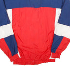 PRO SPIRIT Mens Blue & Red & White Jacket M Nylon Colourblock Zip Lightweight