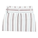 NASTY GAL Womens White & Brown Striped Mini Cotton Blend Skirt UK 4 With Belt