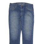 CARHARTT Mens Relaxed Fit Blue Denim Straight Jeans Cotton Blend W38 L34 Casual