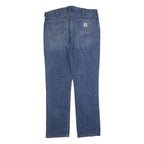 CARHARTT Mens Relaxed Fit Blue Denim Straight Jeans Cotton Blend W38 L34 Casual