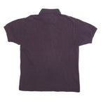 LACOSTE Mens Purple Short Sleeve Plain S Cotton Blend Polo Shirt Classic Fit