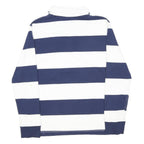 POLO RALPH LAUREN Mens Blue & White Striped Long Sleeve Polo Shirt XS Cotton