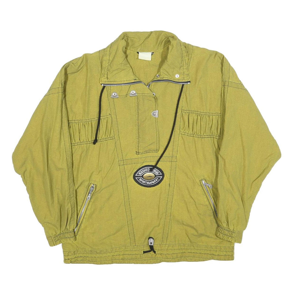 LOFFLER Womens Green Jacket L Polyester Blend Plain Zip Casual Lightweight