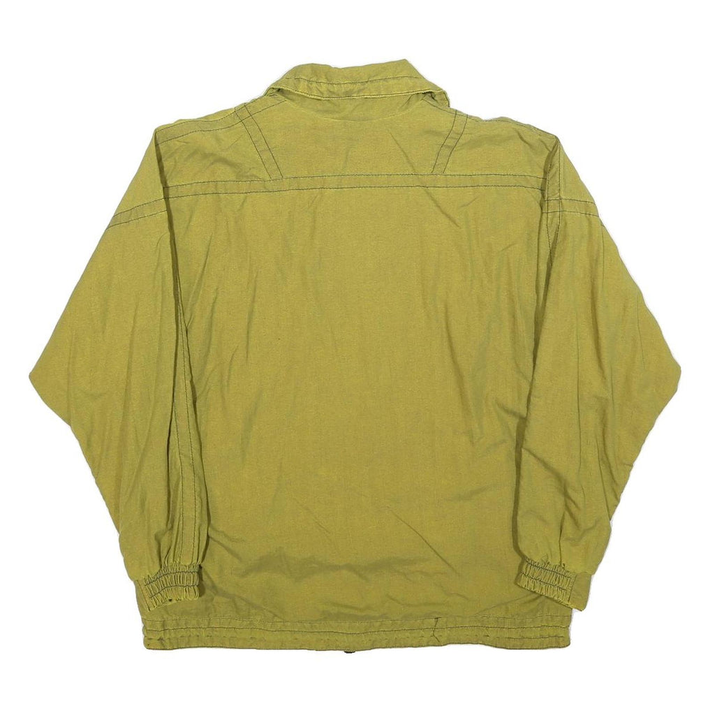 LOFFLER Womens Green Jacket L Polyester Blend Plain Zip Casual Lightweight