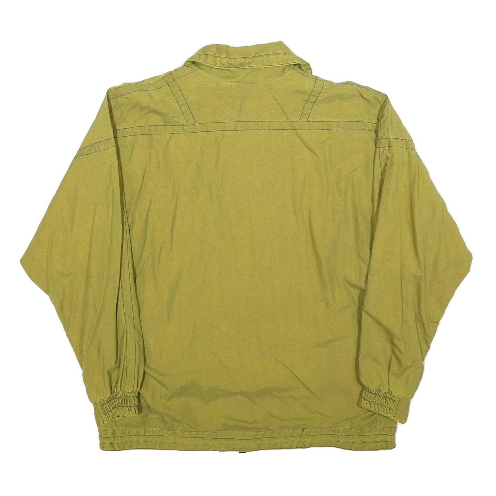 LOFFLER Womens Green Jacket L Polyester Blend Plain Zip Casual Lightweight