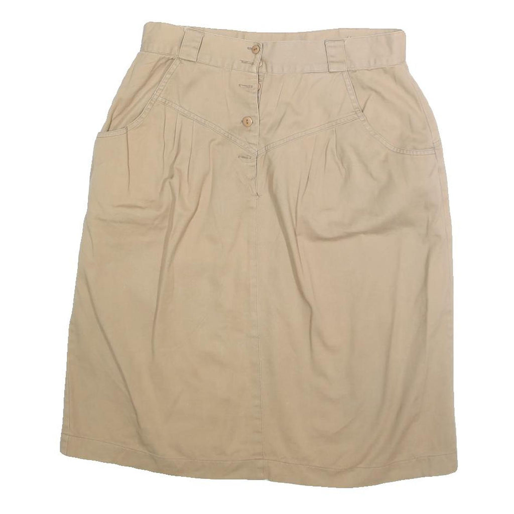 PERSONAL IMAGE Womens Beige Casual Straight Knee Length Cotton Blend Skirt M