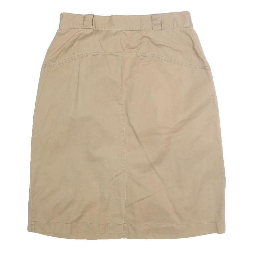PERSONAL IMAGE Womens Beige Casual Straight Knee Length Cotton Blend Skirt M
