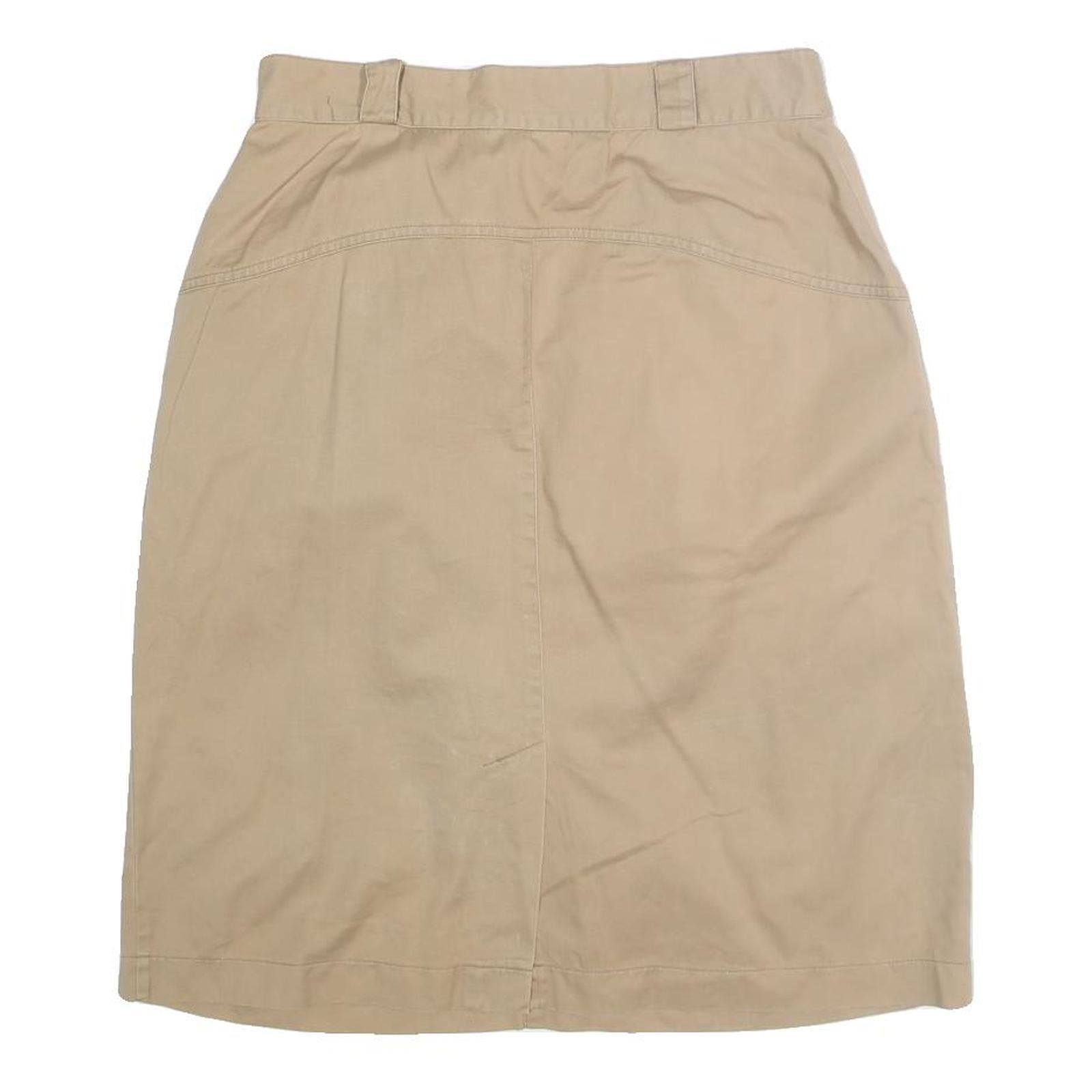 PERSONAL IMAGE Womens Beige Casual Straight Knee Length Cotton Blend Skirt M