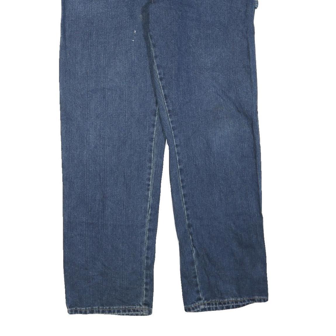 DICKIES Mens Blue Regular Fit Straight Denim Jeans W40 L32 Workwear Zip