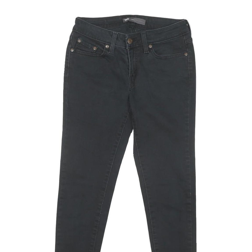 LEVI'S Womens Jeans Black Slim Legging Denim Rinse W27 L29 Slim Fit Zip