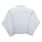 GALAXY Womens Blue Denim Cotton Jacket L Button Plain Classic Casual