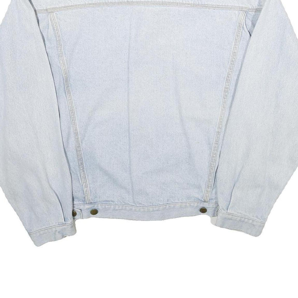 GALAXY Womens Blue Denim Cotton Jacket L Button Plain Classic Casual