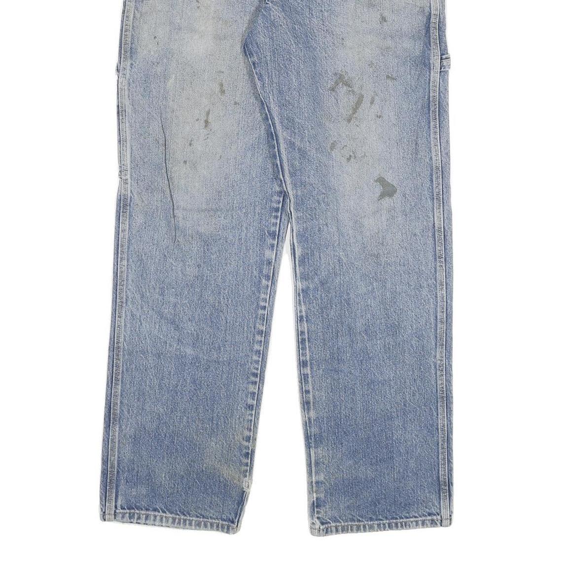 DICKIES Mens Regular Fit Blue Denim Jeans W28 L31 Cotton Blend Zip Pockets