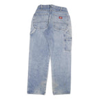 DICKIES Mens Regular Fit Blue Denim Jeans W28 L31 Cotton Blend Zip Pockets