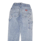 DICKIES Mens Regular Fit Blue Denim Jeans W28 L31 Cotton Blend Zip Pockets