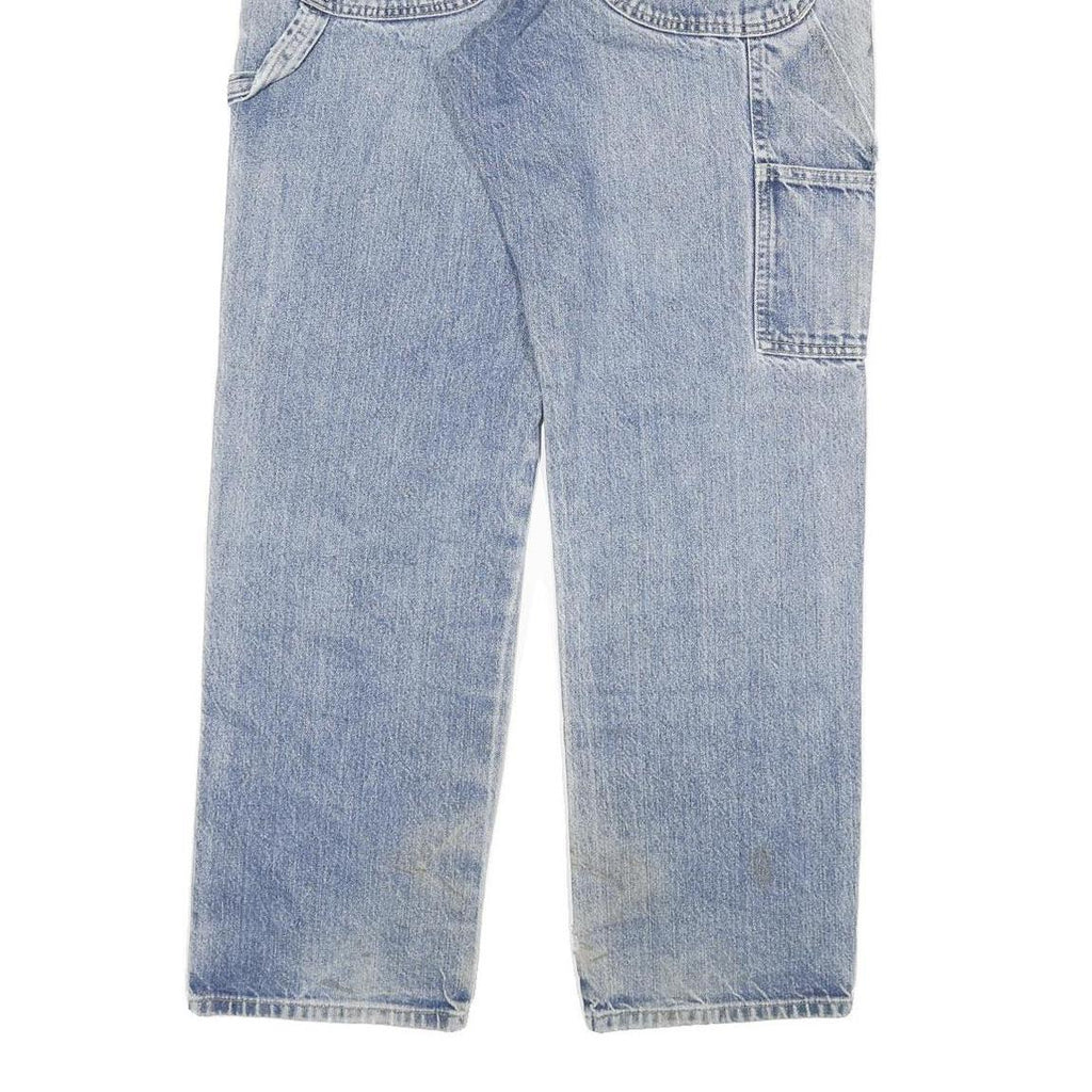 DICKIES Mens Regular Fit Blue Denim Jeans W28 L31 Cotton Blend Zip Pockets